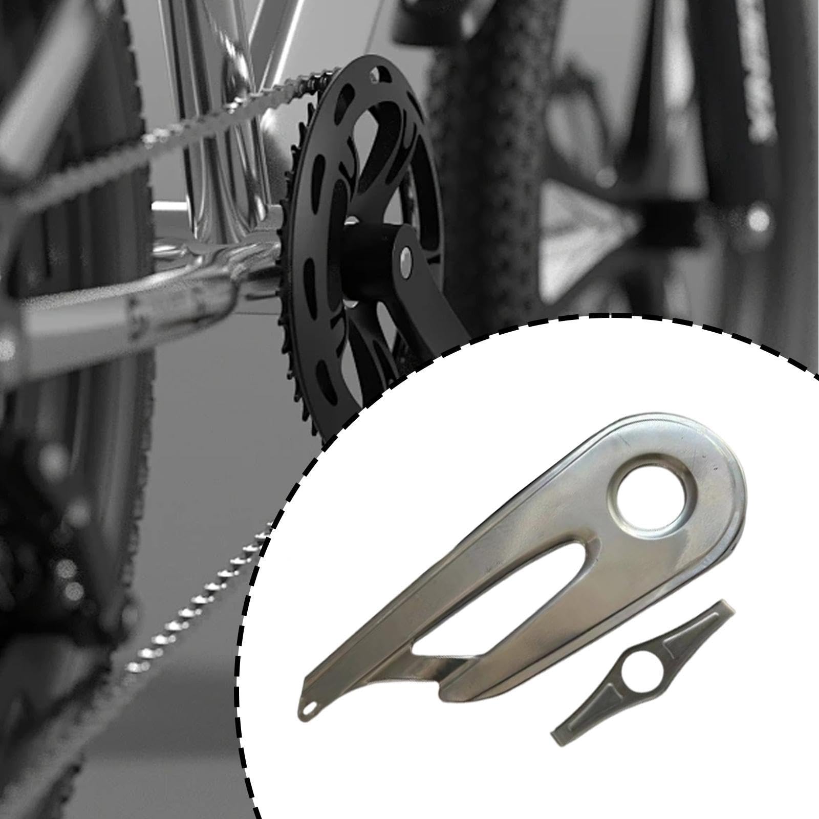 Protège-chaîne de Vélo Garde-chaîne de Vélo Protection de Pédalier Carter de Transmission et Couvercle en Métal Adapté pour Protéger Les Vête