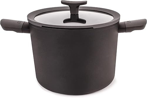 Miniatura 4 de BergHOFF Leo - Juego de utensilios de cocina de cerámica antiadherente con tapa de vidrio, aluminio fundido, no tóxico, revestimiento antiadherente