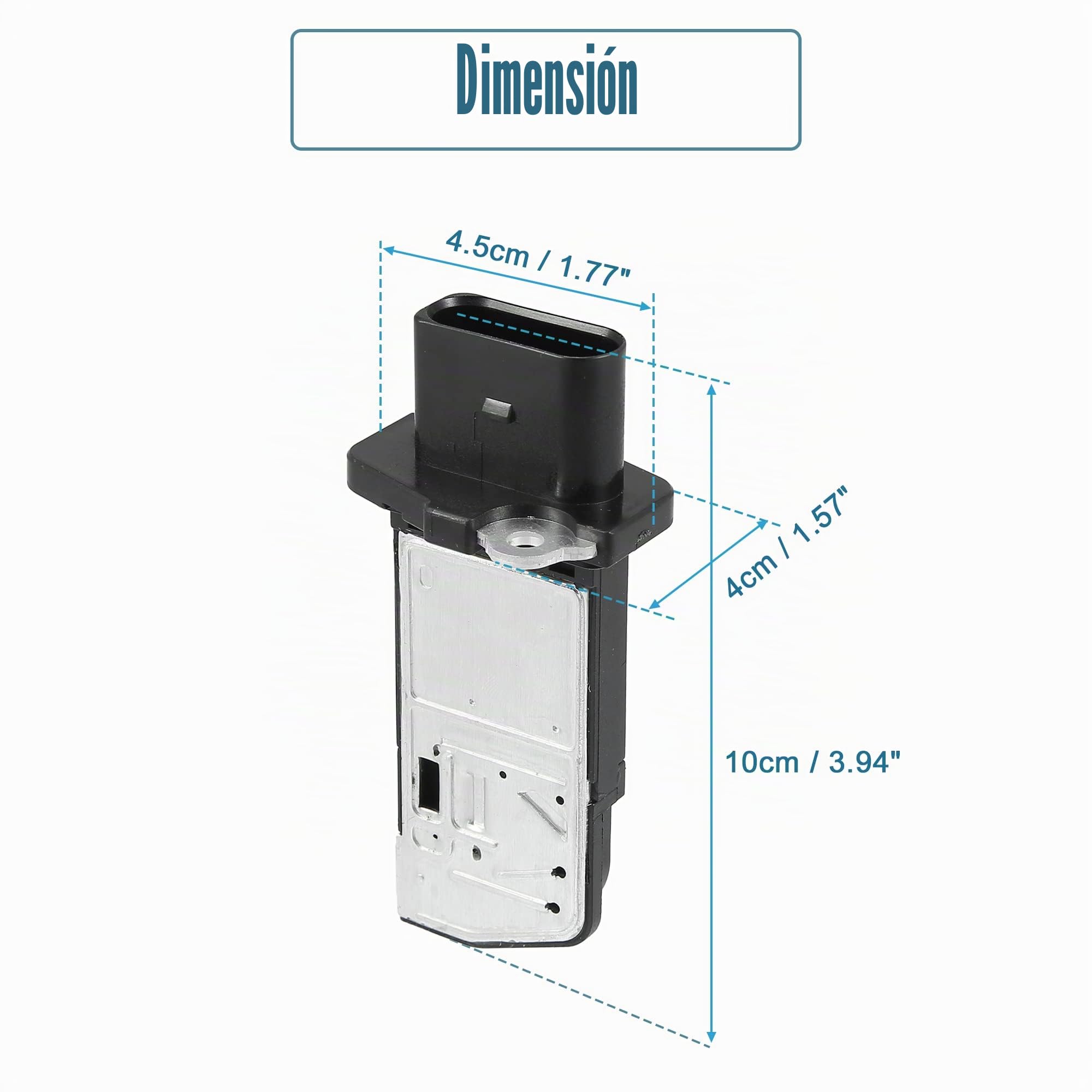 X AUTOHAUX Massa Aire Flujo Maf Sensor Para Audi Tts Quattro 09-10 | Negro, Aluminio Y Plástico, 5 Pasadores, 06F906461A, Para Audi A4/A3/Tt 05-10, Para Volkswagen Jetta 05-09, Passat 06-08