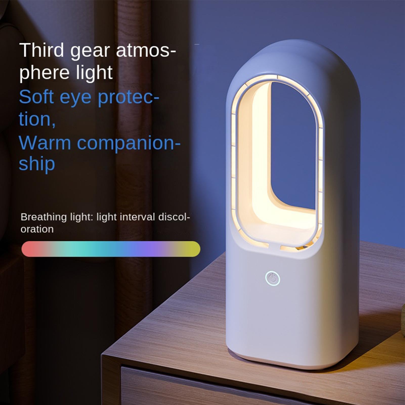 Ventilatore senza Pale 5 Velocità Dispositivo Silenzioso Portatile | Ventilatore Personale da Scrivania per Ufficio, Soggiorno, Cucina, Bagno, Studio, Appartamento, Camper, Campeg