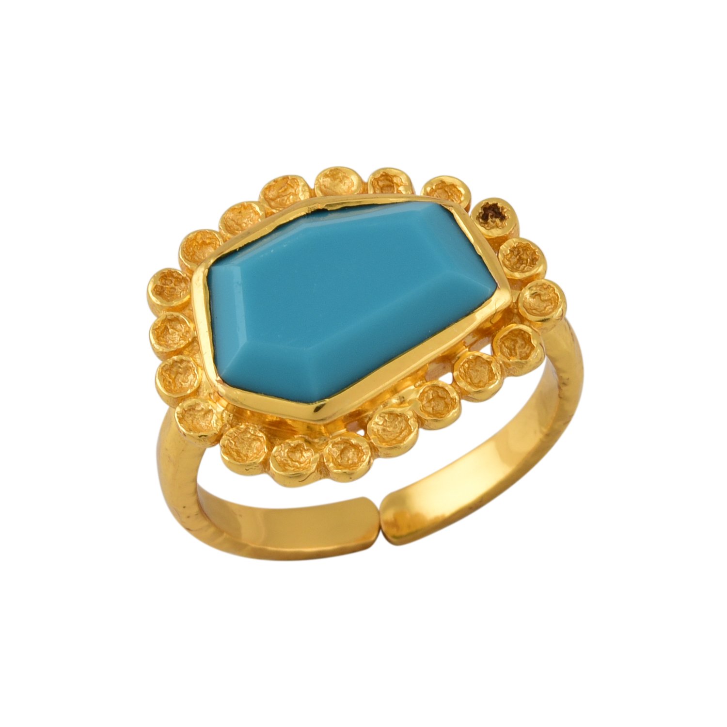 Tribe Amrapali Gold Plated and Turquoise Ring for Women (FCR18-030) (B07DDYNTMK) Amazon Price History, Amazon Price Tracker