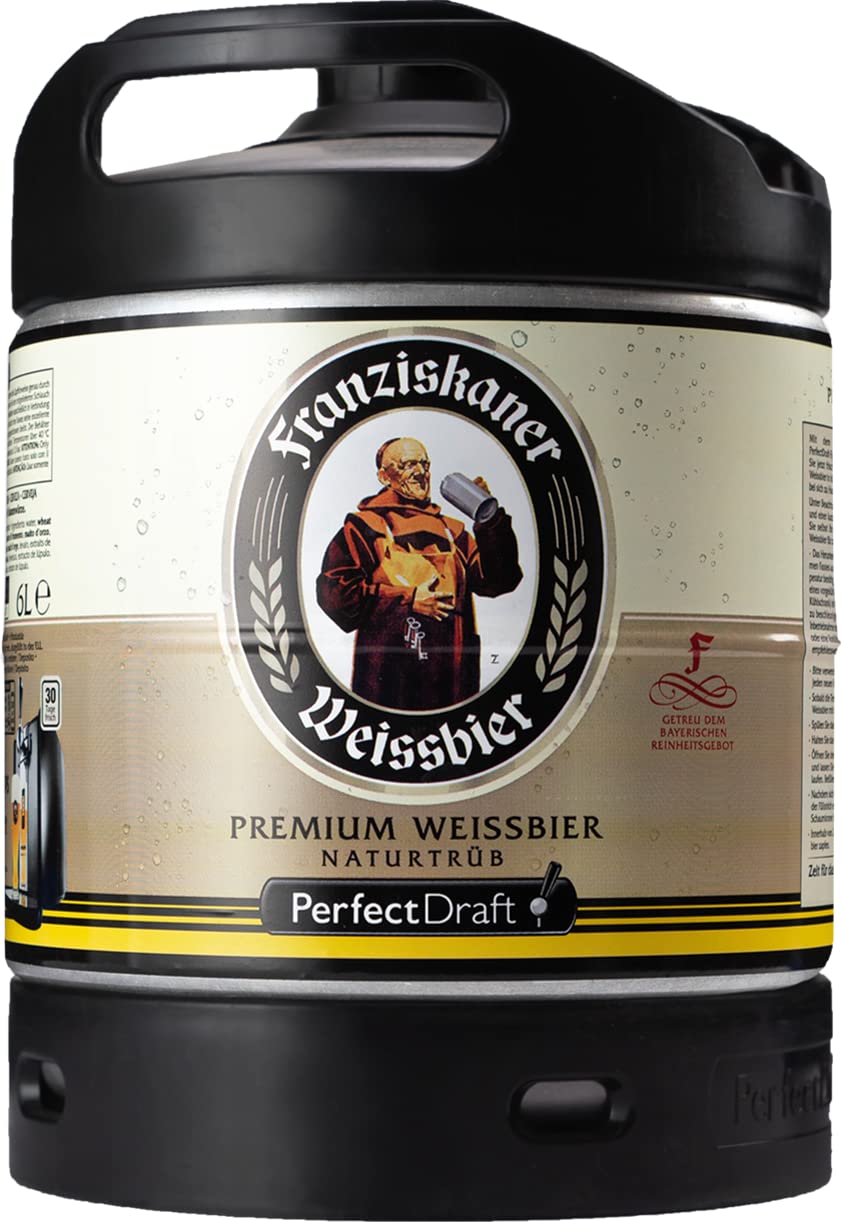 Perfectdraft Fässer - Bier passend für Zapfanlage für Zuhause. Inklusive 5 Euro Pfand (Franziskaner Weissbier)