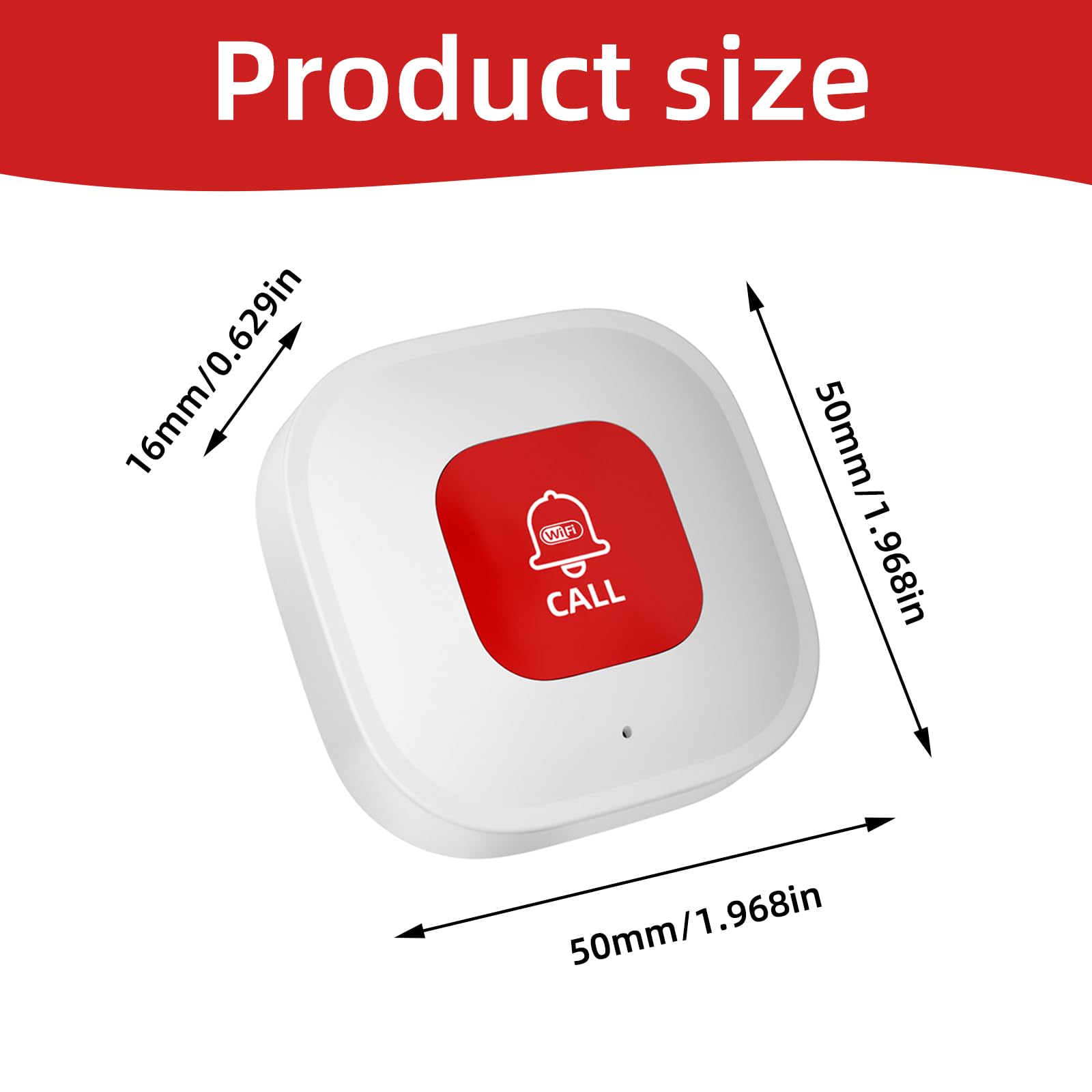 Pulsante di emergenza intelligente WiFi per anziani, pulsante di emergenza personale SOS per pazienti anziani, bambini, WiFi SOS chiamata di emergenza su cellulare, chiamata di emergenza Tuya WiFi