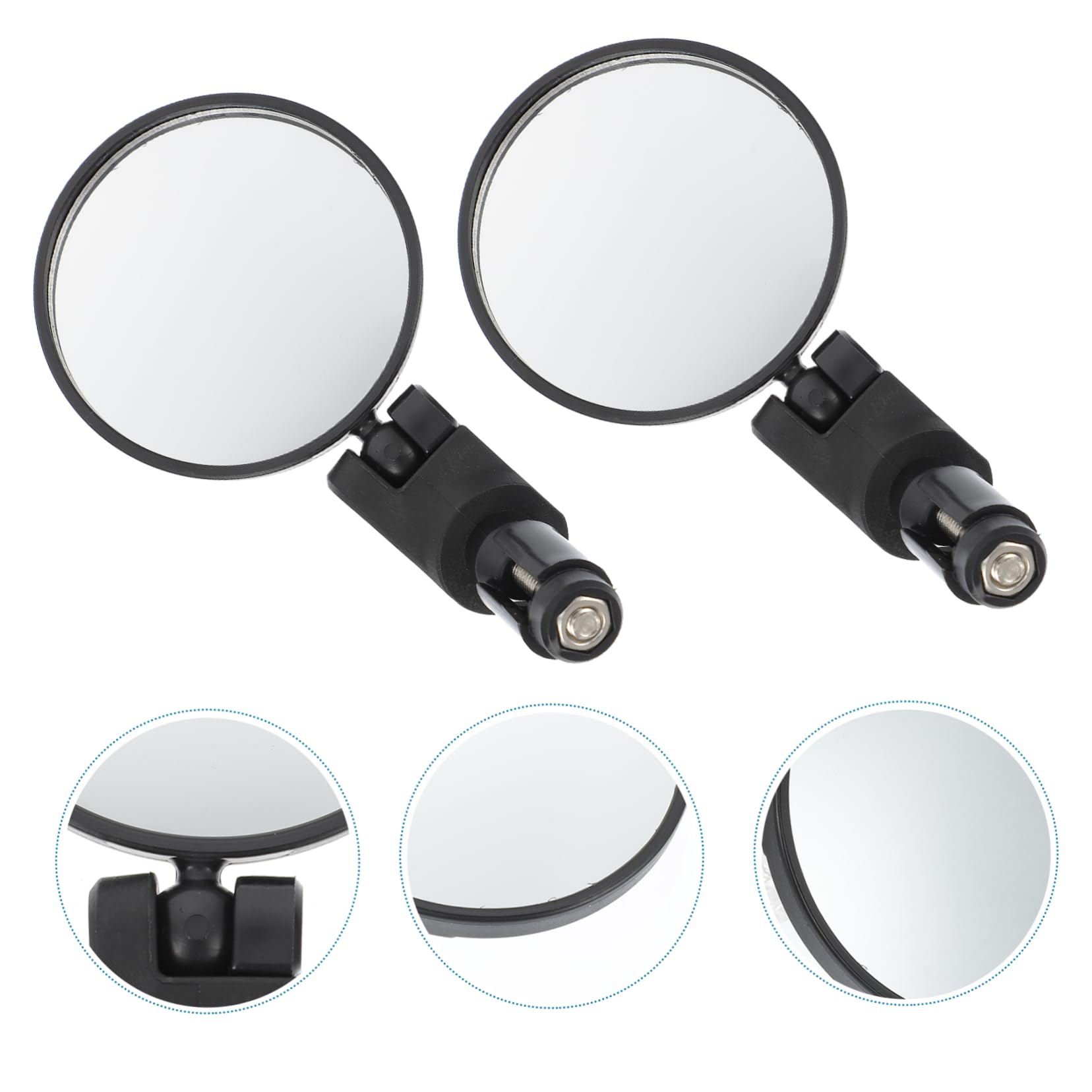 BESPORTBLE 3sets Specchietto Retrovisore Per Bici Design Rotante Gradi Visione Ampia e Chiara Facile Installazione Per Sicurezza Ciclismo