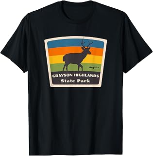 Retro Grayson Highlands State Park Virginia Deer VA Souvenir T-Shirt