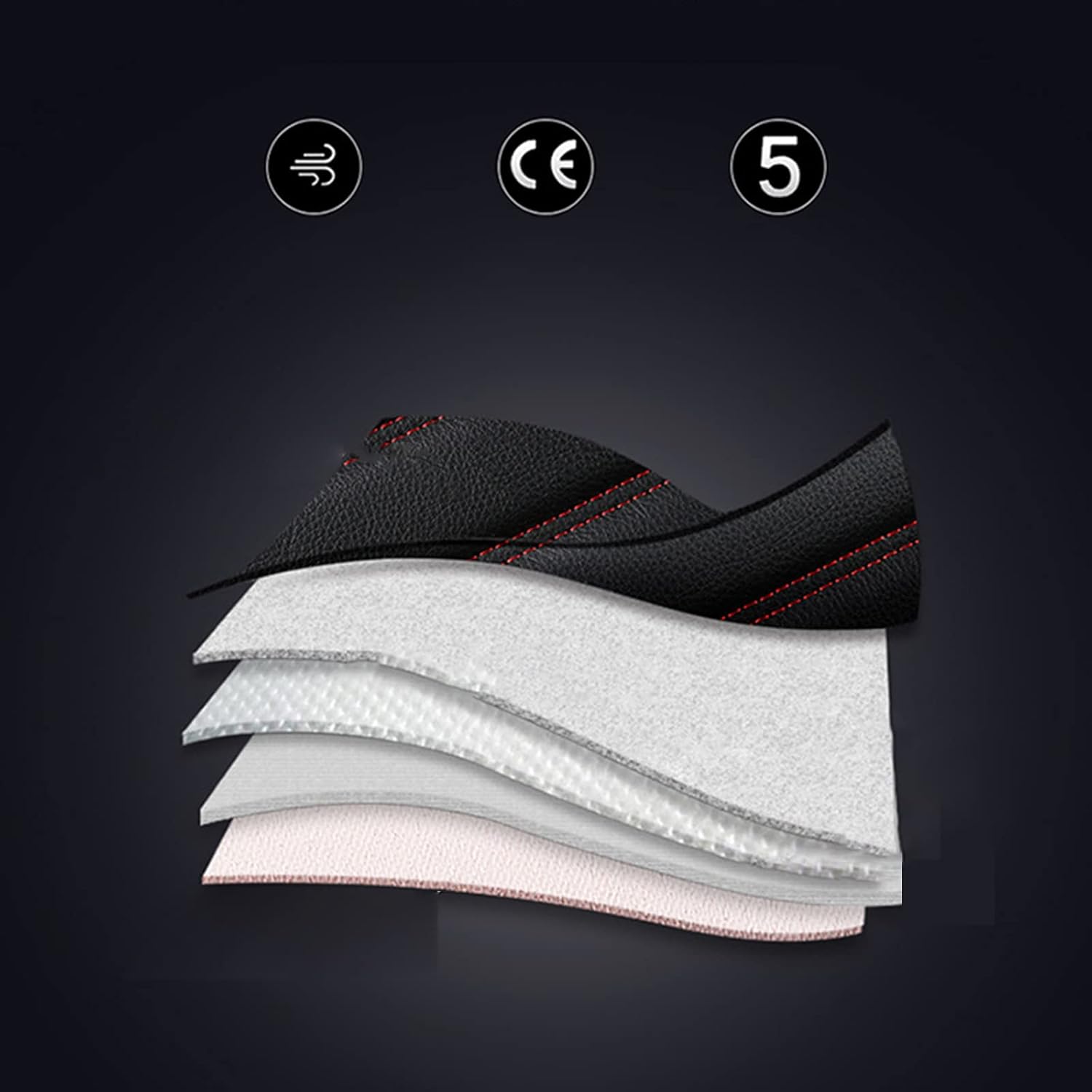 Luxury Car Seat Covers Universal Fit 5 Seats Car Surrounded Waterproof Leather Car Seat Covers Adjustable Removable Auto Seat Cushions,A (D)