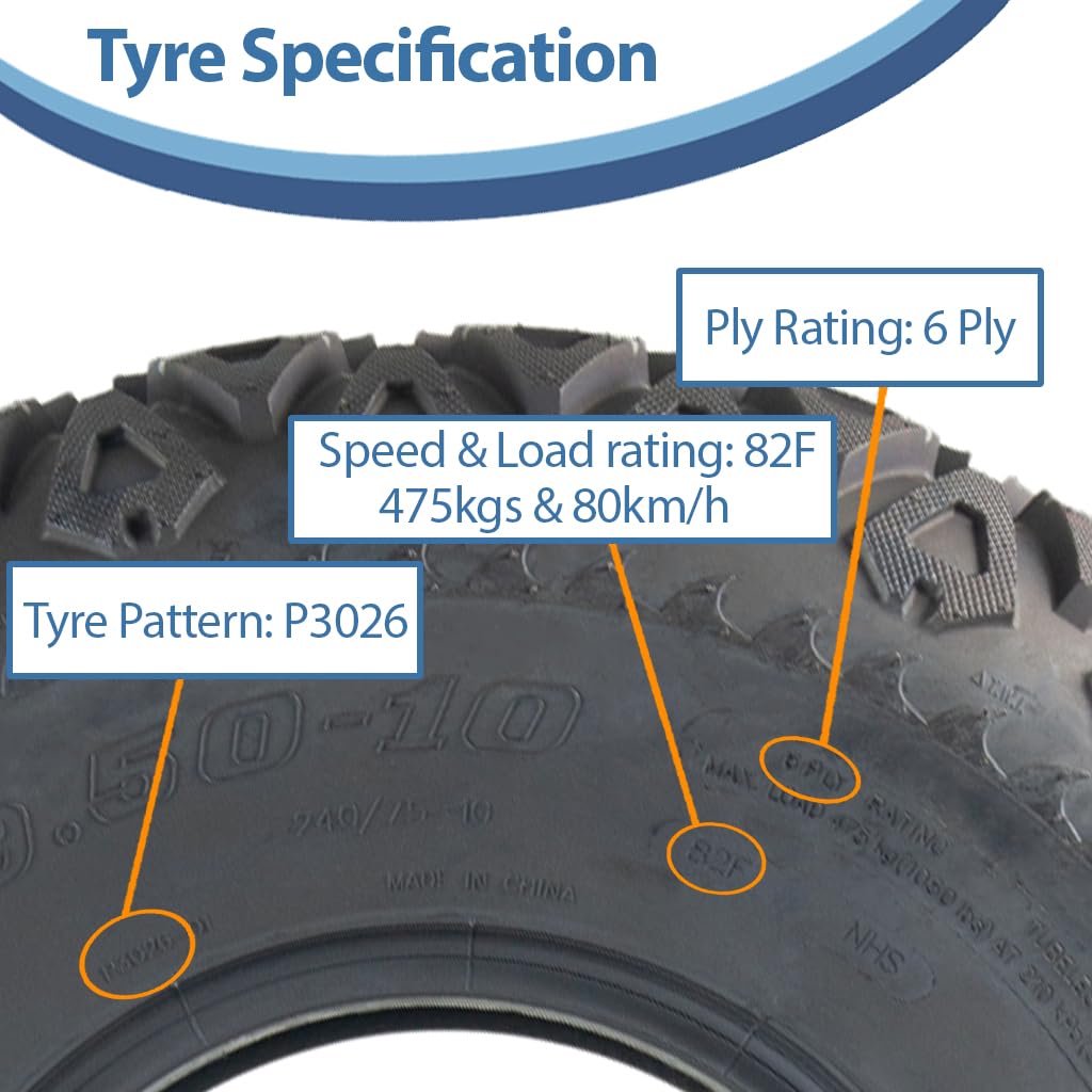 24x9.50-10 Utility ATV Gator Reifen P3026 Gras 6-lagig Tubeless Journey 240/75-10