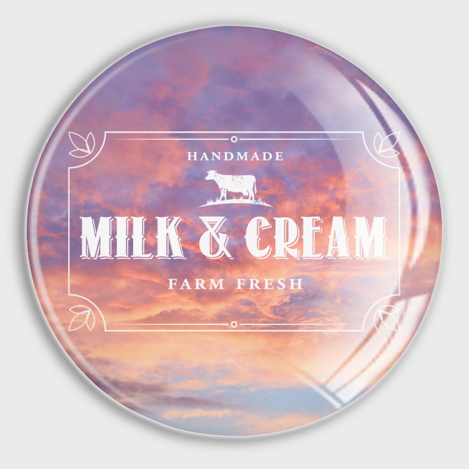 Aimants puissants frigo verre écriture chrétienne Farm Fresh Milk x4