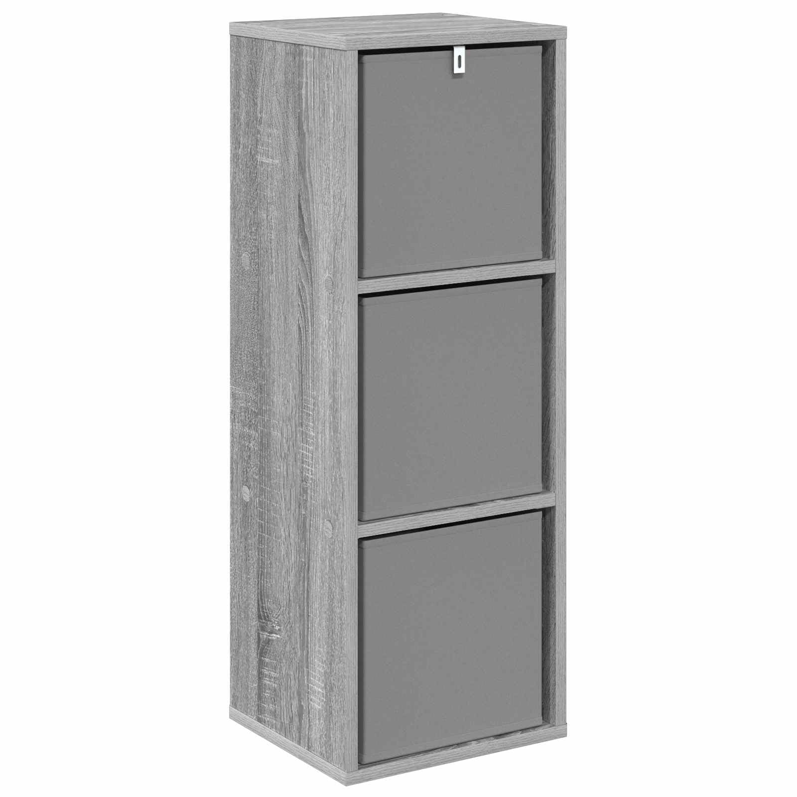 Sonoma komoda z 3 szufladami, szara, 30,5 x 27 x 84,5 cm, uniwersalna komoda do salonu, jadalni, korytarza i biura, z miejscem do przechowywania, półką i stabilnym materiałem drewnopochodnym