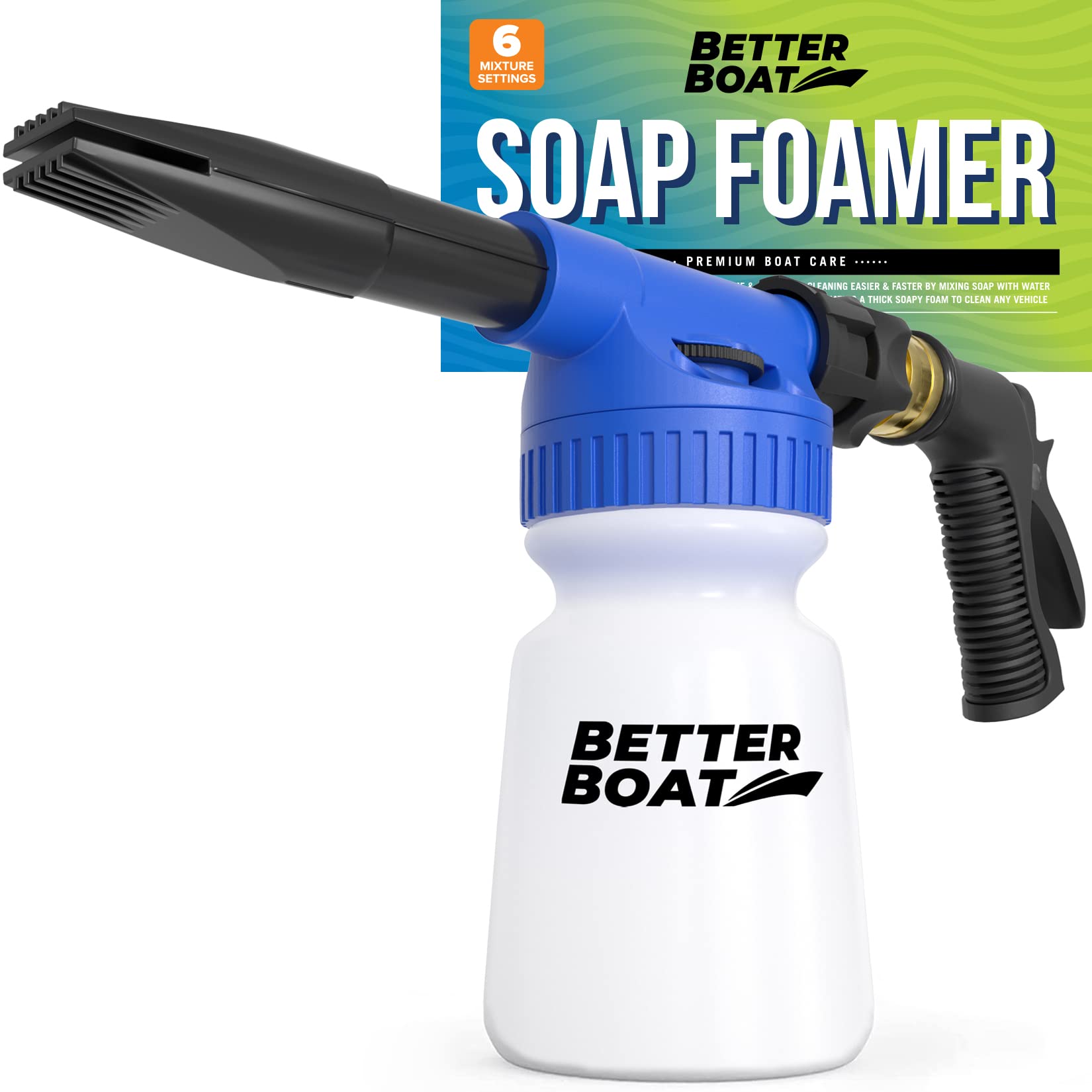 Foam Cannon Soap Gun, Foam Sprayer for Boat Cleaning and Car Wash, Washing Foamer Cannon, Car Detailing Kit, Foam Cleaner Spray with Garden Hose Attachment