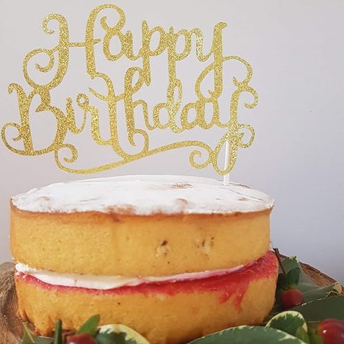 Miniatura 10 de Flairs New York Decoraciones de feliz cumpleaños para tartas (paquete de 1 adorno para tartas, arcoíris y nubes)