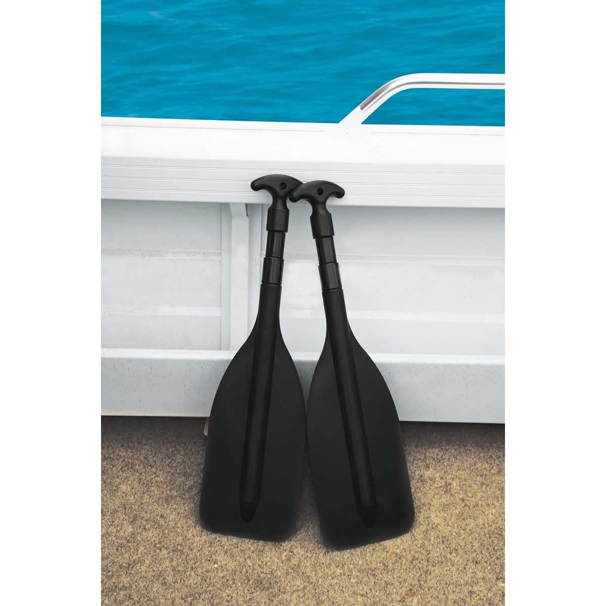 Oceansouth Verstellbares Aluminium-Teleskop-Paddel (Länge 600 mm – 1100 mm (3-teilig) – Sicherheits-Orange