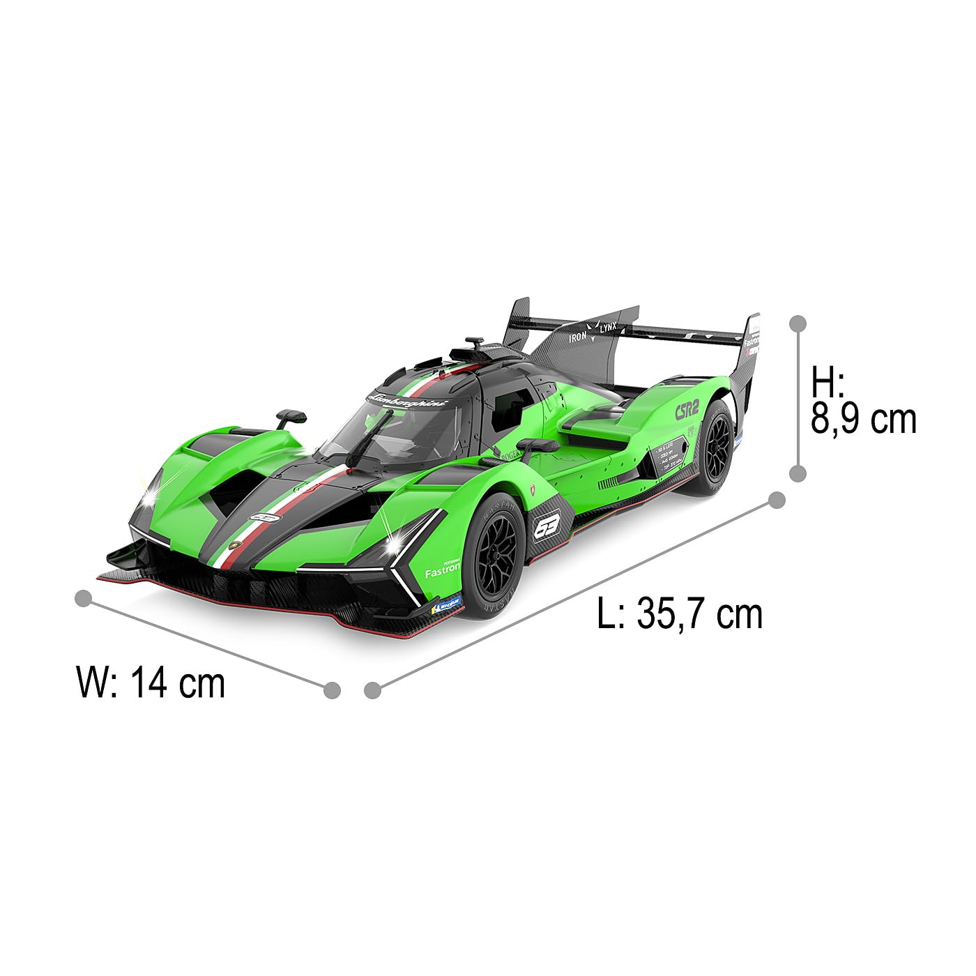 JAMARA 402205 Lamborghini SC63 LMDH 1:24 2,4 GHz – zdalnie sterowany samochód, samochód RC, zabawka dla dzieci z pilotem zdalnego sterowania, model samochodu, prezent dla dzieci, wierne lakierowanie