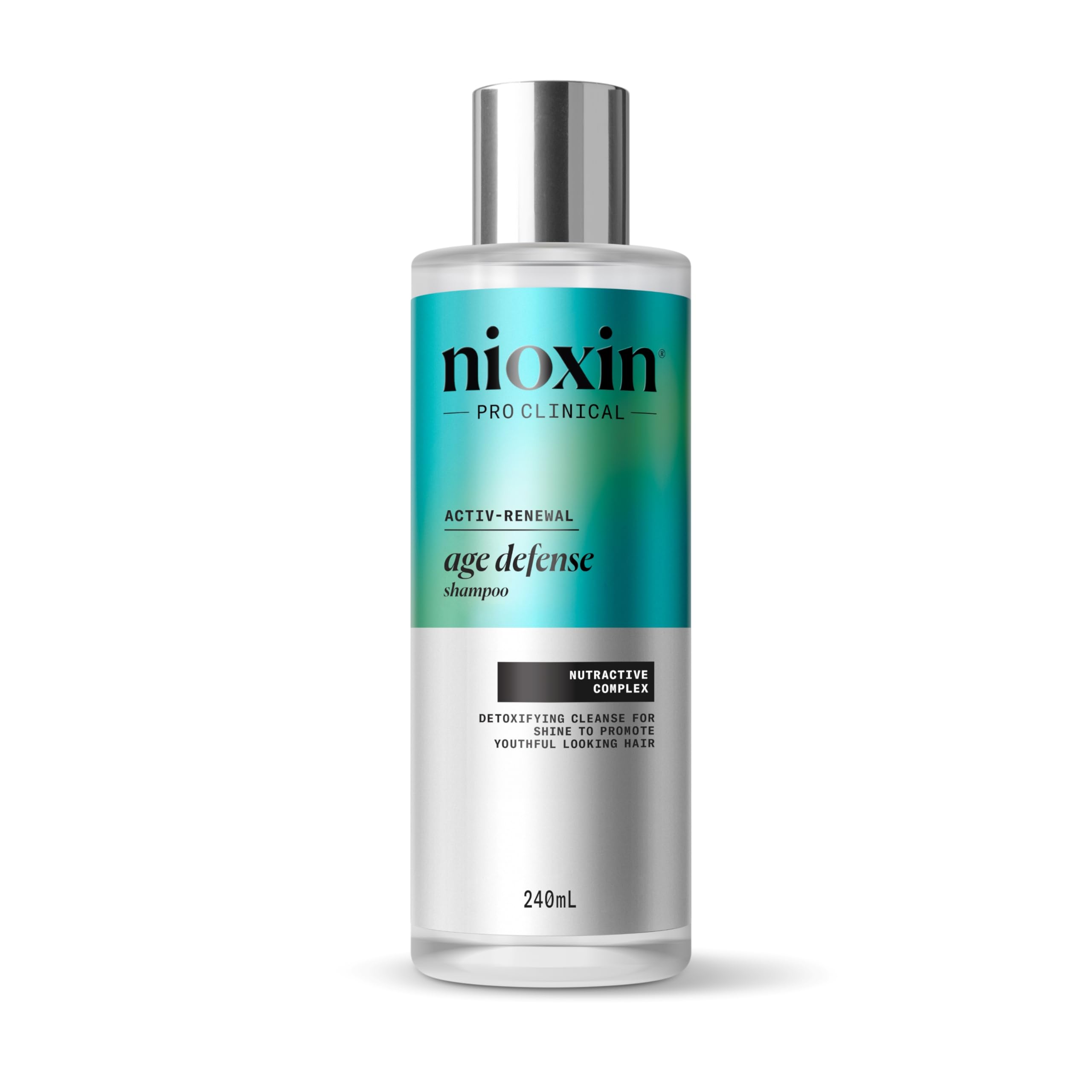 Nioxin Age Defense Shampoing pour cheveux ternes ou cheveux blancs - Détoxifiant pour cuir chevelu à la Niacinamide