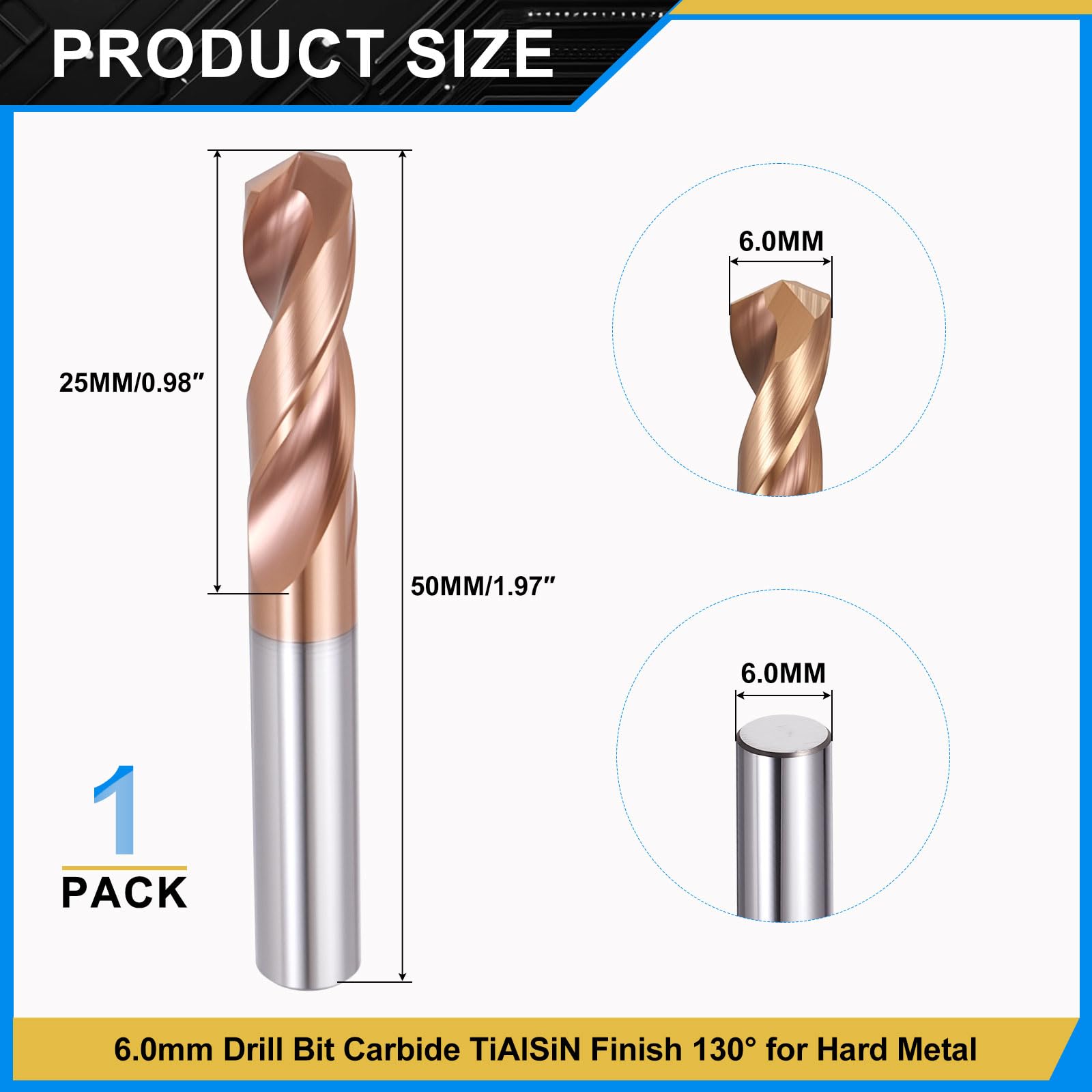 PATIKIL 6mm Drill Bit - Image 2