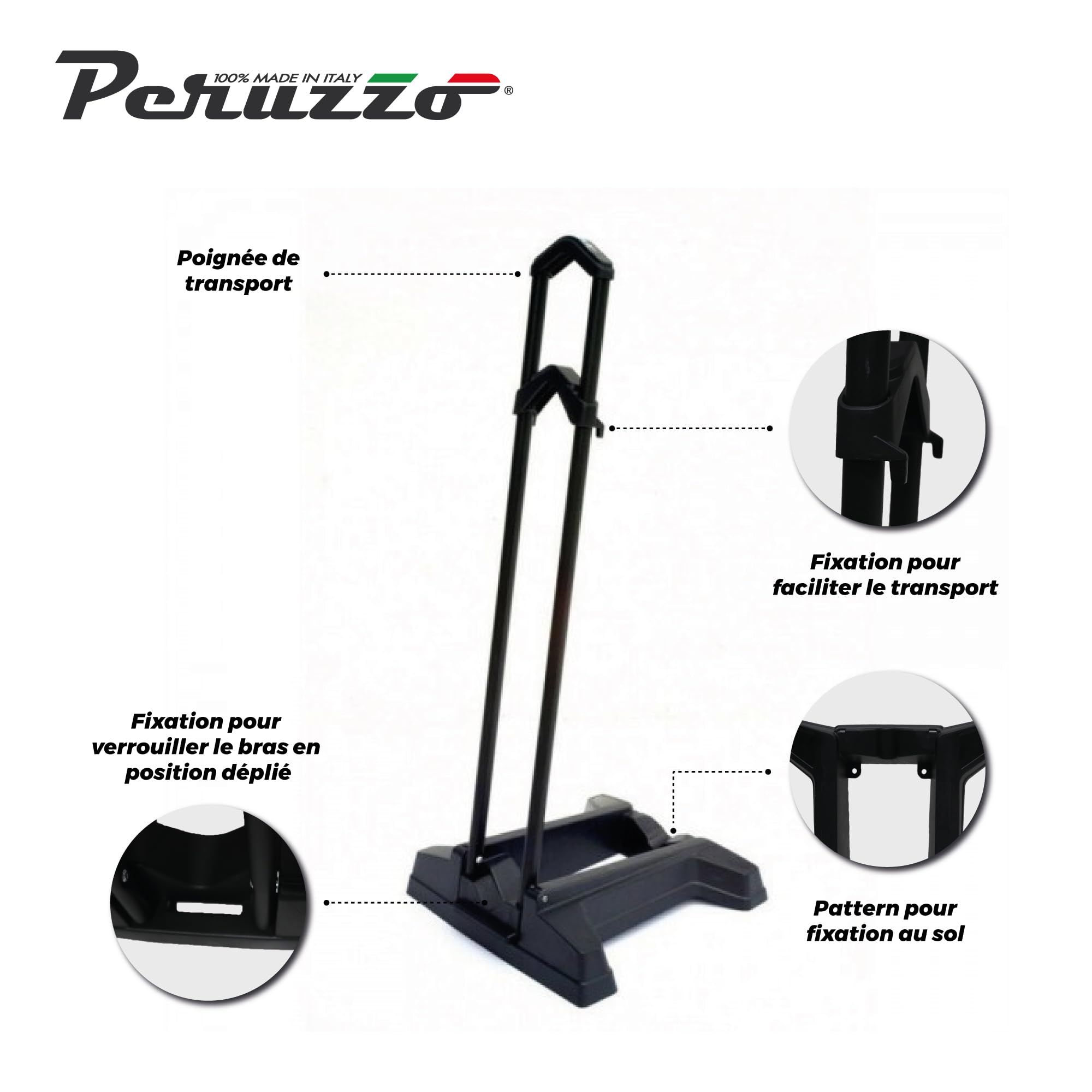 Peruzzo - Support vélo - Pliable, compatible pour les vélos de 20" à 29" - Accessoire vélo électrique (VAE), VTT, VTC, VILLE