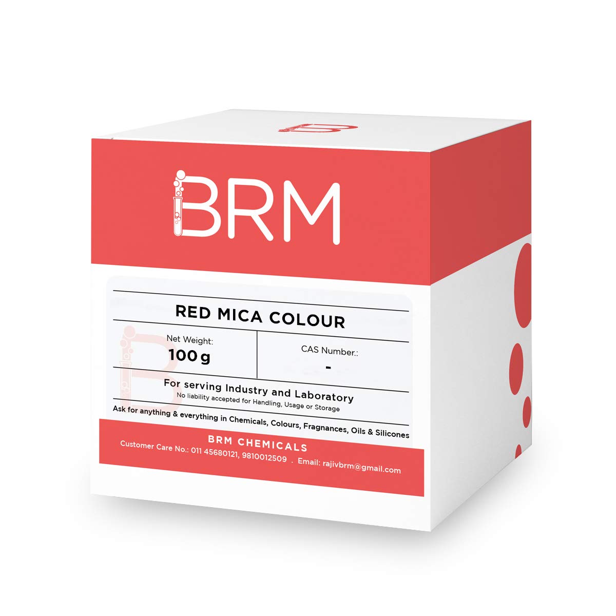 BRM Chemicals Red Mica Colour - 100 Grams Dispersible in Oil & Water - for Soap Making, Candle Making, Shampoo Making, Lotions, Make Up, Cosmetics & DIY Personal Care-image-7