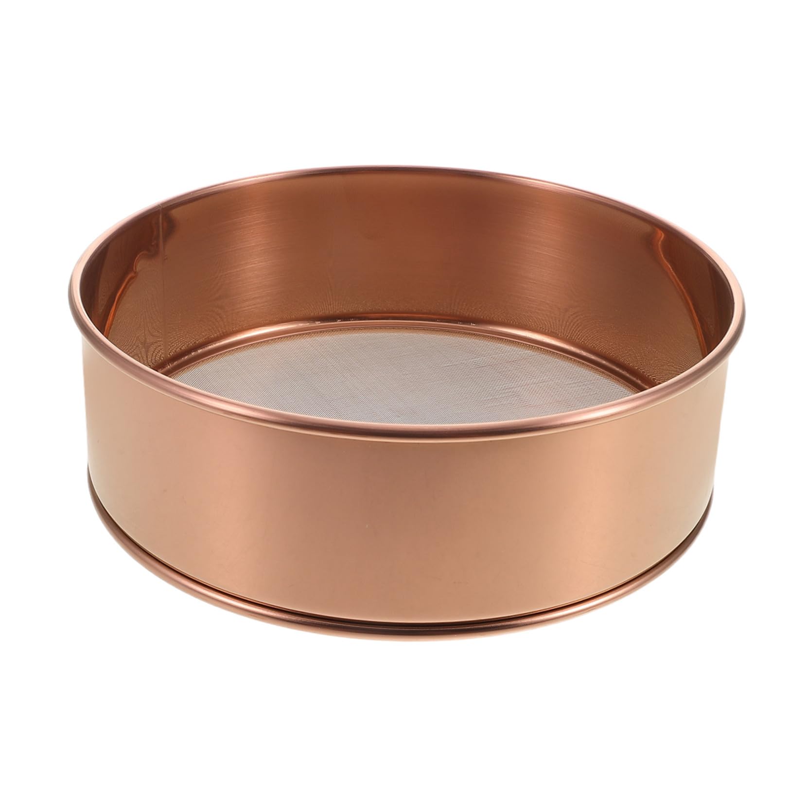 Cabilock Stainless Steel Manual Flour Sifter Fine Mesh Strainer for Baking Round Design for Efficient Sifting of Flour Sugar Cocoa Powder Portable Kitchen Tool for Cake and Bread Baking