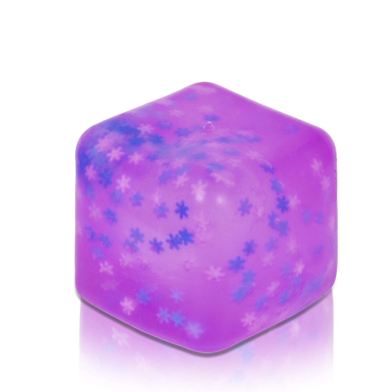 Copfeqyr 7cm Purple Snowflake Squishy Cube Slow Rising Fidget Toy