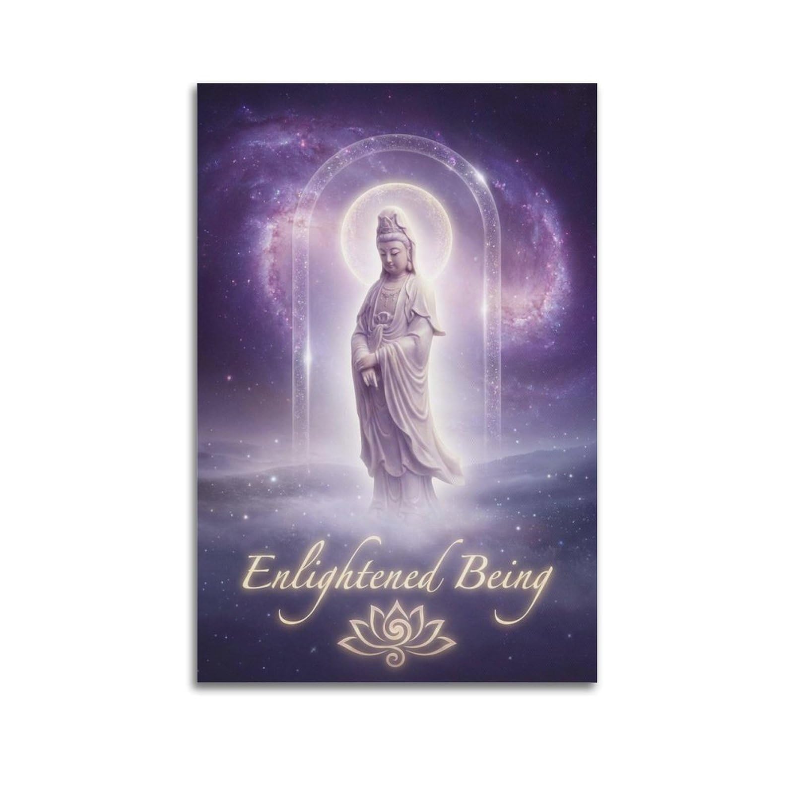 XKUGA Buddhist Bodhisattva Poster Cosmic Compassion Meditation Modern Decorative Canvas Prints - Ideal Wall Art for Family, Man Cave, Game Room, Boys & Girls Bedroom 24x36inch(60x90cm)