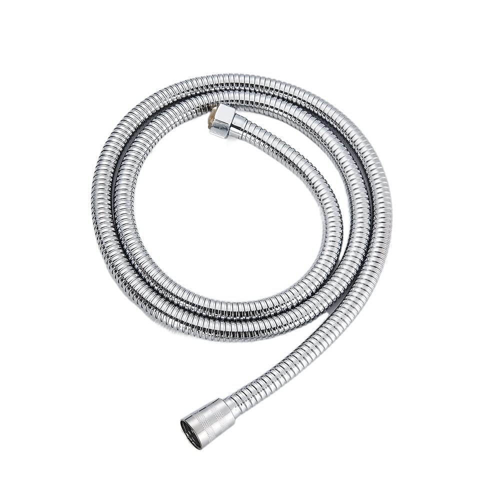 Lkfjnhepf Chrome Color Shower Hose Kink-Free Shower Hoses 59 Inches Hose For Handheld Head Replacement Flexible Stainless Steel Anti-Twist(Chrome Color)