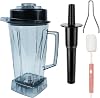4Pcs 64oz Container for Vitamix Blender Pitcher, Replace for 5200 5000 5300 6300 VM0101 VM0103 VM0197 ClassicCommercial Series Container Jar, Container Jug 2000ML with Tamper, Brush, Blender Wrench