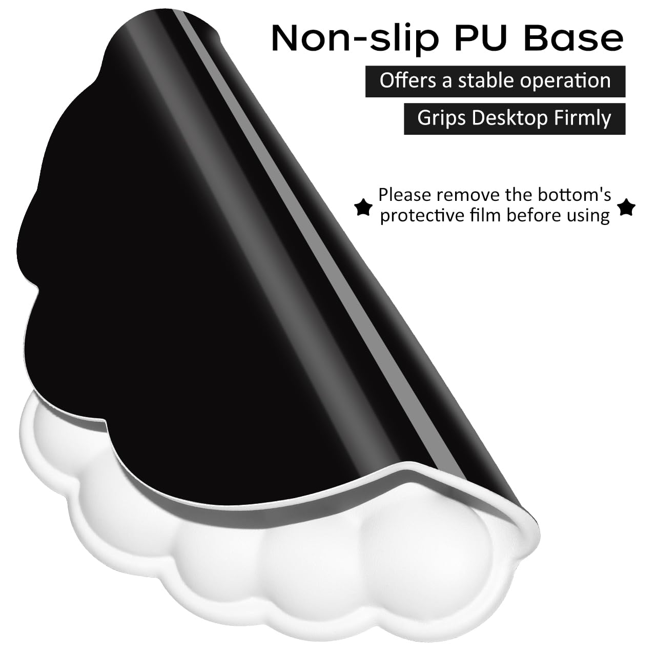 JIKIOU Tappetino per mouse a forma di nuvola, supporto per il polso, in pelle, con poggiapolsi per tastiera, comodo poggiapolsi in memory foam, per computer, laptop, Mac, gaming, ufficio e sollievo