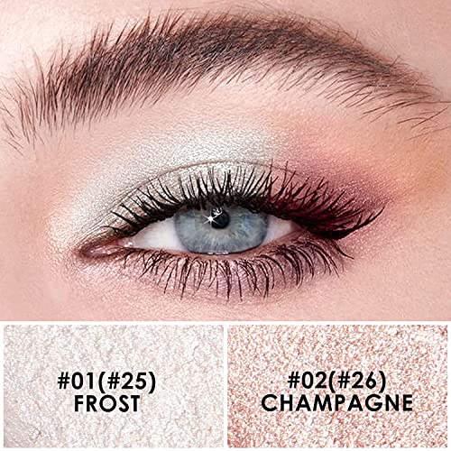 2PC Creme Lidschatten Stick,Heller Lidschattenstift Crayon Set,Matt und Schimmernder Augen Make up Set,Langanhaltendes Wasserfester Lidschatten Makeup Pen Werkzeug. (01 02)