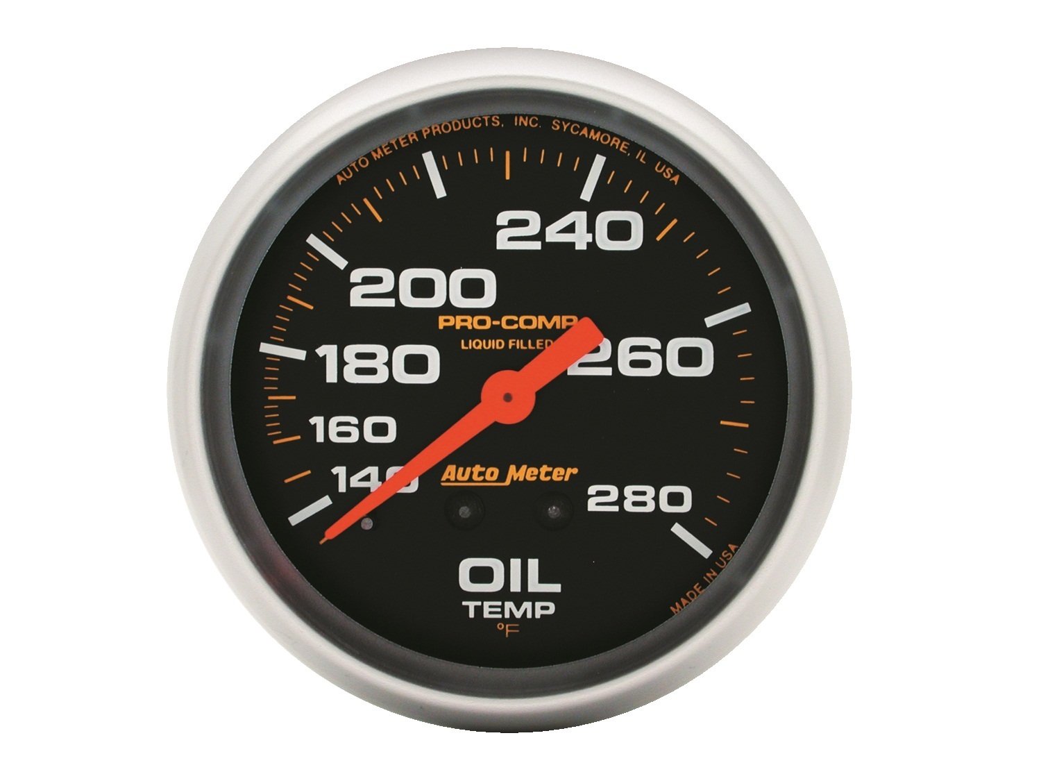 Auto Meter 5443 Pro-Comp Liquid-Filled Mechanical Oil Temperature Gauge