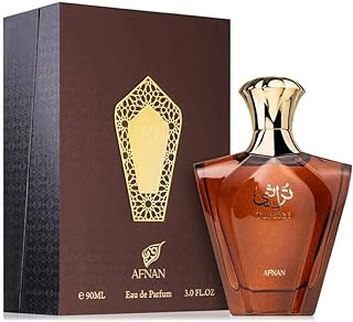 Afnan Turathi Brown Eau de Parfum Spray for Men, 3 Ounce