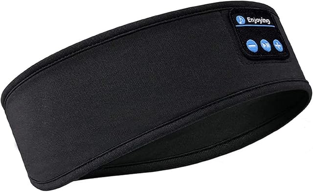 Sleep Headphones Bluetooth Headband, SAMERIVER Sleeping Headphones Wireless with Ultra-Thin HD Stereo Speakers Perfect for Sleeping Workout Yoga Insomnia Travel, Gifts for Him/Her/Dad/Mom/Teen (Black)