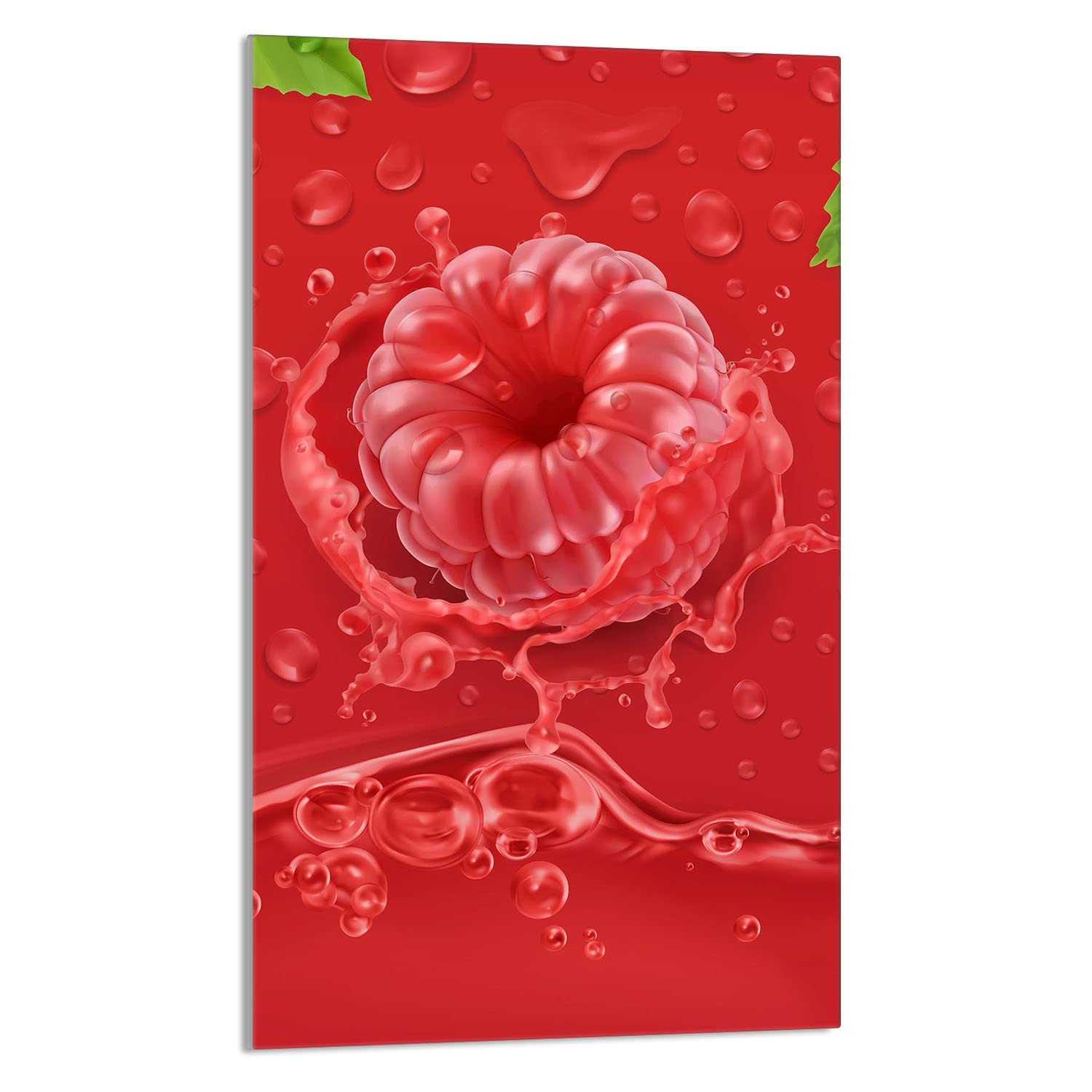 DarHaus Plaque de recouvrement, 30 x 52 cm, en verre, pour cuisinières électrique, à induction, convient comme décoration, protection anti- éclaboussures ou planche à découper, Vin Fruit