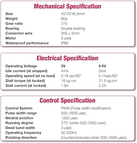 Vista 13 de DS3235 77.2 lbs Digital RC Servo de alto par todo el engranaje de metal Motor sin núcleo impermeable servomotores para RC Robot, coche, camión