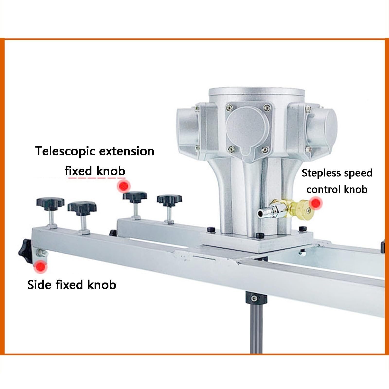 Agitateur pneumatique, mélangeur de Peinture pneumatique 3/4 CV, mélangeur pour cuve de 250 gallons, avec Support de Suspension, hélice Pliable, réglage de la Vitesse.,