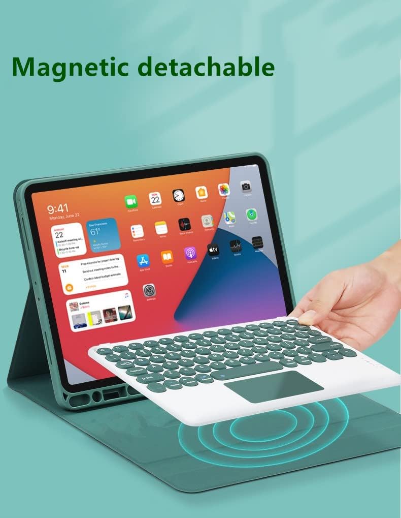 Galaxy Tab S7 11'' 2020 SM-T870 SM-T875 SM-T878 Keyboard case with Touchpad Wireless Mouse Detachable Bluetooth Keyboard Stylish and Cute Touch Keyboard (Galaxy Tab S7 2020, Blue)