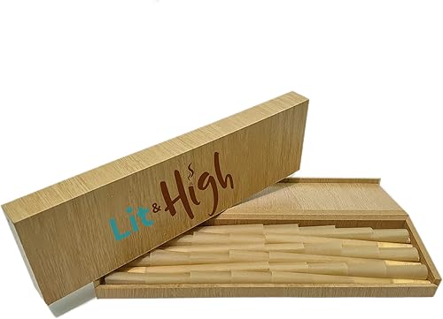 Lit & High, Conos de lujo, papel marrón, paquete de 30 unidades de 4.291 in con kit de herramientas de embalaje (marrón orgánico)