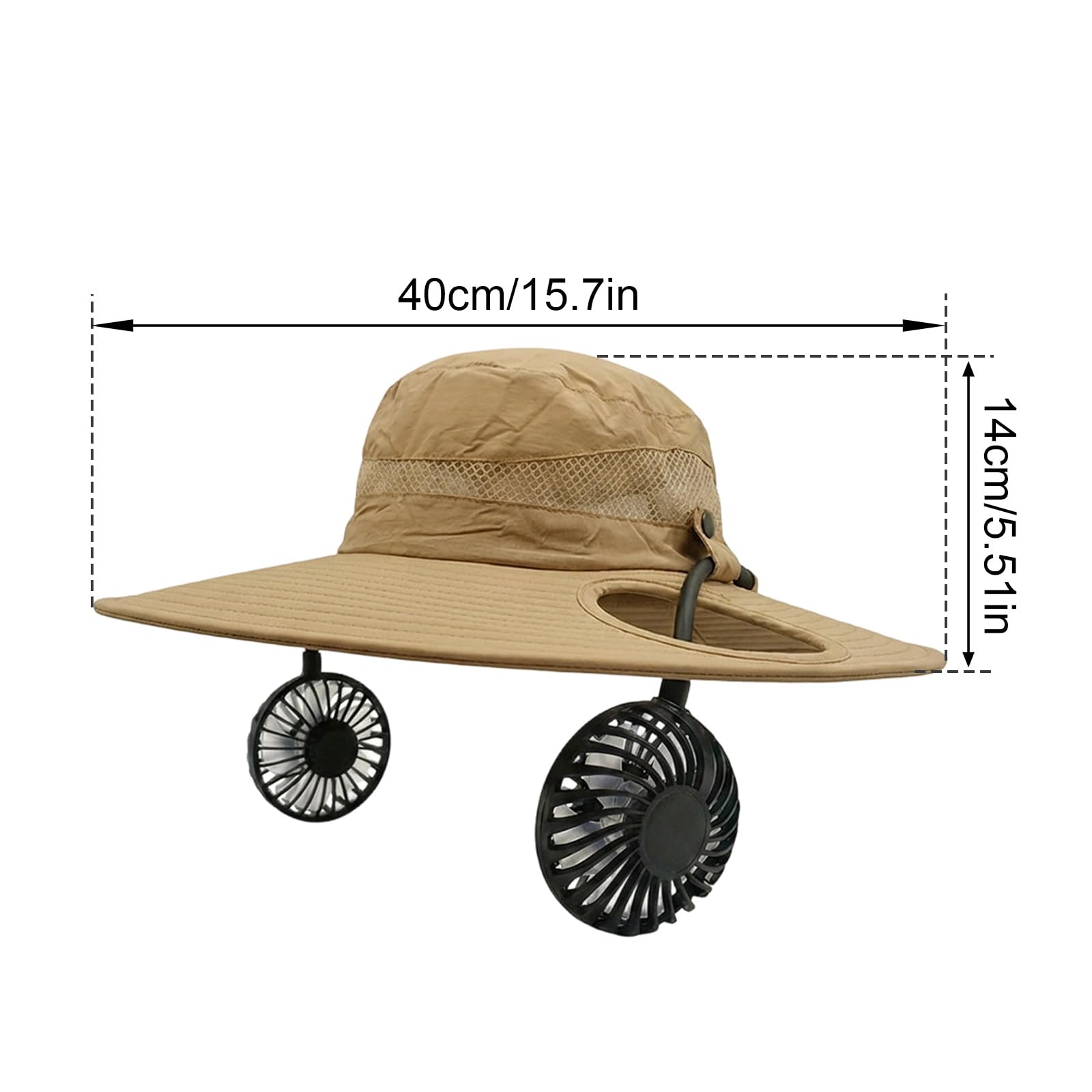 Cappello da sole ricaricabile 2 in 1 da pesca, rimovibile