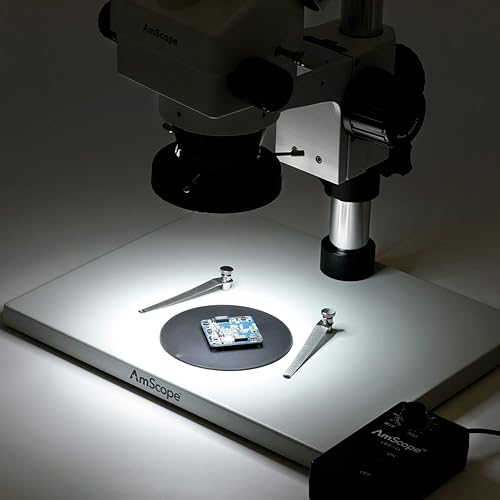 Vista 18 de AmScope LED-144S 144 LED Microscopio Ajustable Anillo Compacto Luz + Adaptador