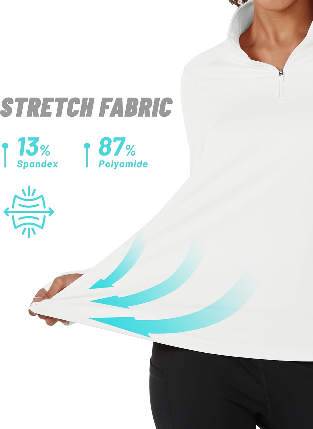 TACVASEN Women's Fleece Pullover Quarter Zip Sweatshirt Thermal Shirts Long Sleeve Athletic Tops - Image 5