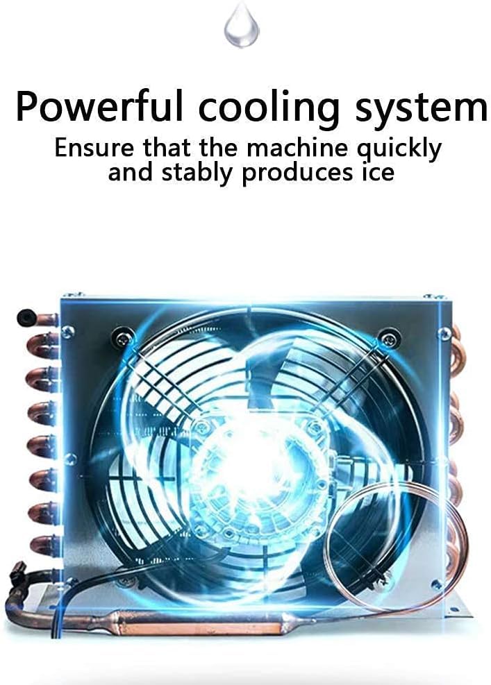 Ice Maker Stainless Steel Ice Maker Countertop Ice Block Mechanism Ice Maker Kitchen Household Compact Transparent on Fridge.com