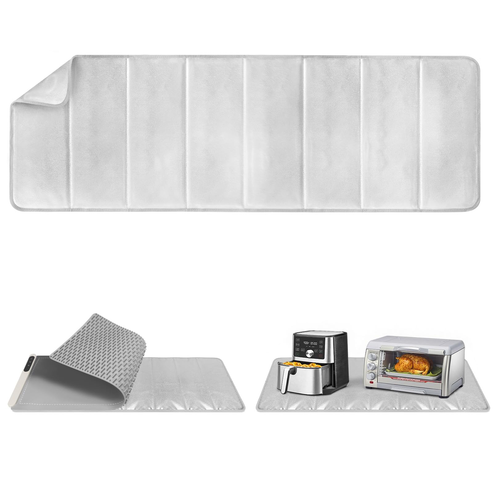 FYY Heat Resistant Mat for Food Warming Mats 45.3x15.4 inch | Countertop Protected, Up to 50% Temperature Block, Foldable and Space-Saving, Waterproof (Not Include Food Warming Mat) 45.3×15.4 inch