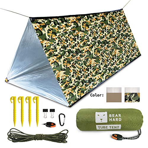 Bearhard Emergency Tube Tent Lightweight Compact Rescue Large PE Foil Survival Tent Shelter