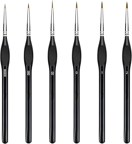 Flintronic Detail Paint Brushes Set, 6 PCS Miniature Brus…