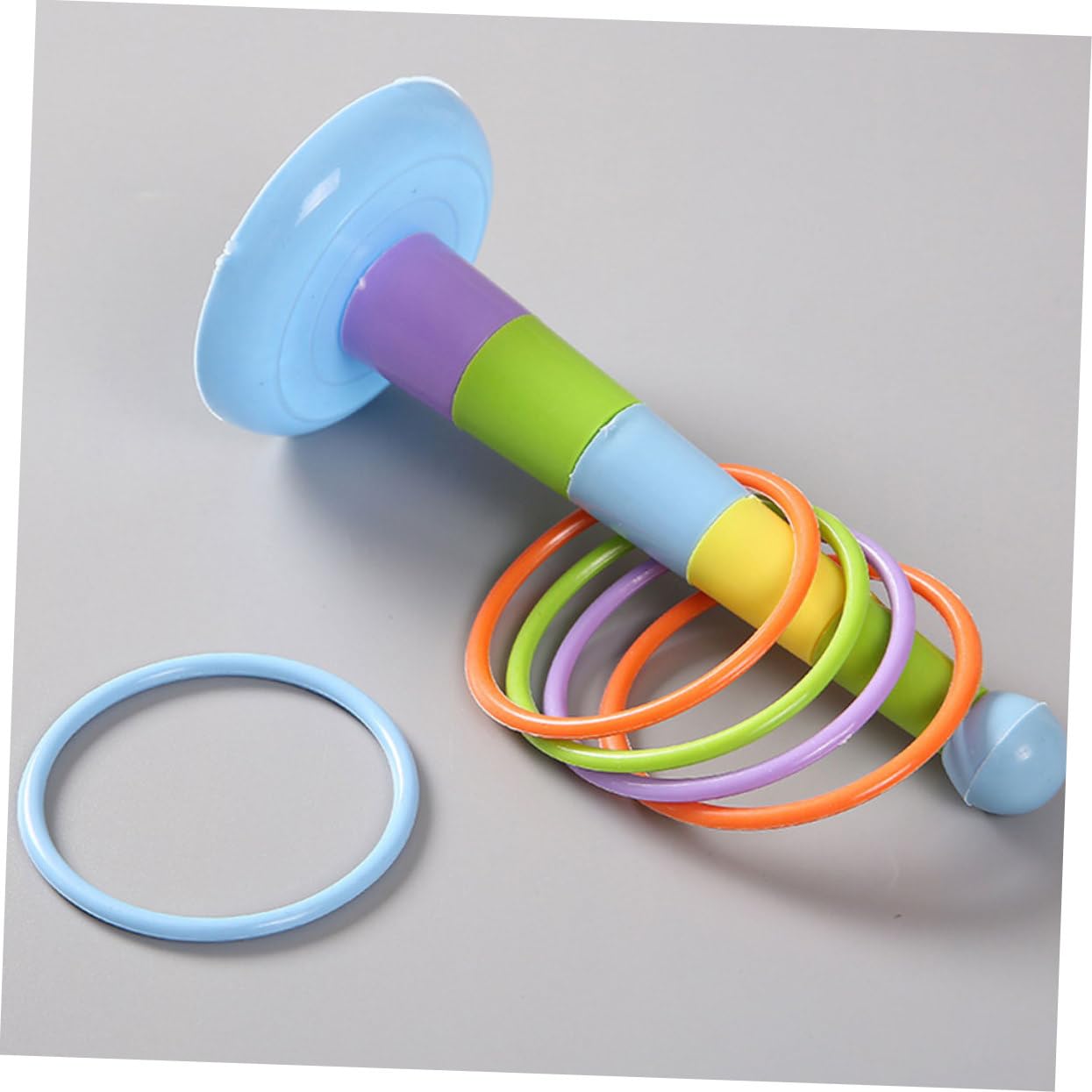 Toyvian 1 Set Colorful Toss Ring Game for Interactive Early Educational for Hand Eye Coordination Fun Agility Practice Game Random Colors Random Color