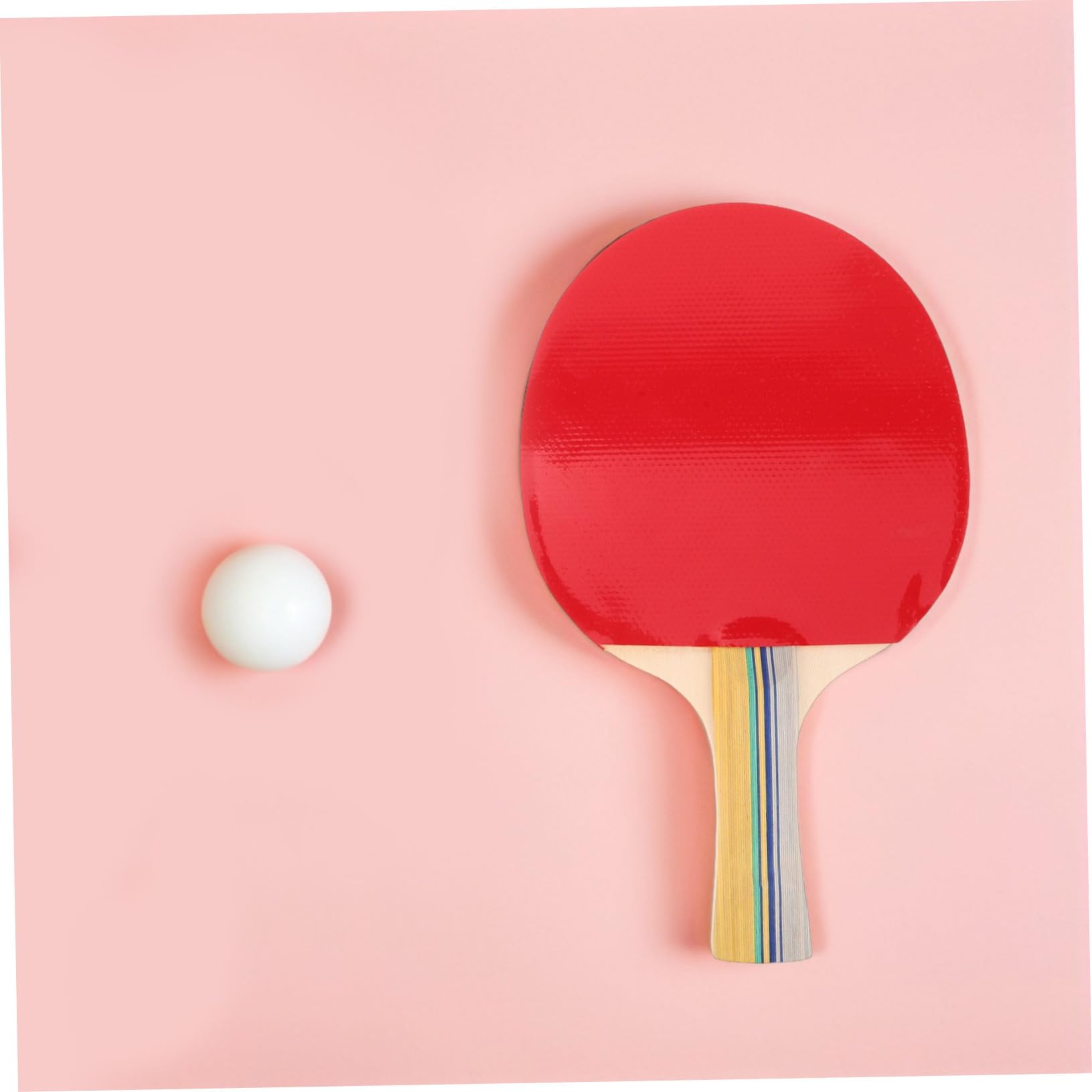 WOONEKY Table Tennis Paddles Set mit Langem Holzgriff Ergonomisch Geformte Griffe für Komfortables Spiel Ausgewogene Schläger für Präzise Set für Heim Partyspiele