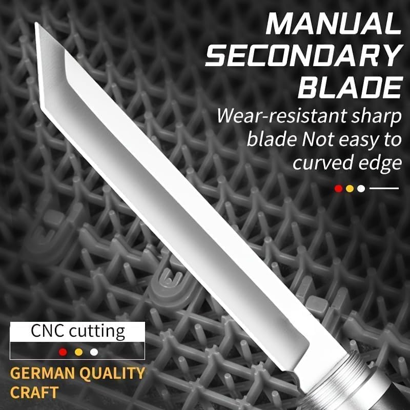 Miniatura 3 de Cuchillo negro de hoja fija para acampar y senderismo  Cuchillo táctico  Cuchillo de supervivencia al aire libre de alta dureza  para caza y