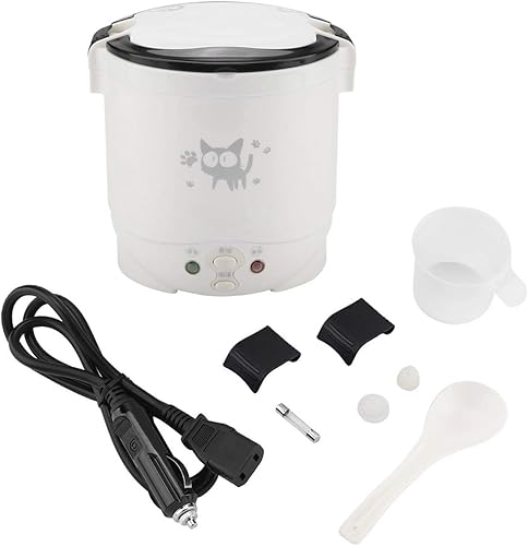 Arrocera portátil para viajes Mini 12V 100W 1L olla de arroz multifuncional portátil eléctrica vaporizador de alimentos para automóviles se puede