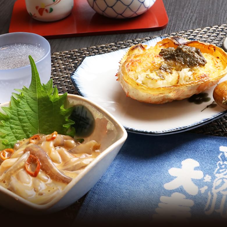 【北海道いいねマーケット】大寿し 海の街 函館 湯の川よりお届け！地元に愛されている お寿司屋さんの自家製 晩酌セット (カニ味噌付き カニ甲羅焼き イカ塩辛) お中元 贈答品に