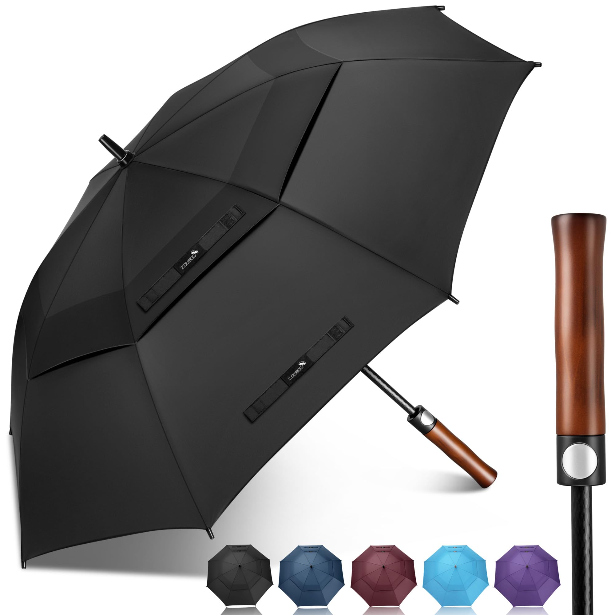 ZOMAKE Golf Umbrella Windproof and Rainproof 54in, Large Umbrella Windproof Strong
