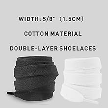 Cordones Extra Anchos Gruesos de Algodón 15 mm para Puma Suede XL, Cordones Planos para Zapatillas de Skate y Deportivas2